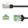 Patchcord kat.8.1-0050 U/FTP SLIM LSZH-TPE czarny /0,5m/ 74352