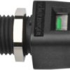 Quick pressure clamp, 12.5 mm, green, 30 VAC/60 VDC, 16 A, faston plug, nickel-plated, ESD 498 / GN