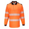 Polo Shirt Hi-Vis Long Sleeve Orange And