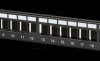 EC020100002 19 inch Keystone patch panel, 1U, 24-port, black, unassembled