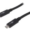 Usb.C-C/G2-0.5Bk Kabel Usb 3.2 Usb C Wtyk, Z Obu Stron 0,5M Czarny 20Gbps 100W