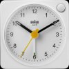 BC02XW Quartz travel alarm clock classic white
