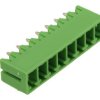 Łączówka; ECH381V-08P; 8 torów; R=3,81mm; 9,2mm; 8A; 300V; na panel; kątowe 90°; zamknięta; lutowany; zielony; Dinkle; RoHS