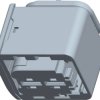 TE Connectivity Obudowa złącza pin żeńskiego na kabel HDSCS, MCP Ilość pinów 2 1-1564542-1 1 szt.