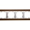 Simon 82 Ramka poczwórna pozioma drewniana wenge/ ramka pośrednia aluminium mat 82947-65