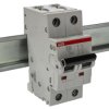 Wyłącznik nadprądowy MCB, Typ D, 2-biegunowy, 25A, 400V, 125V, na szynę DIN, ABB S202-D25, S200