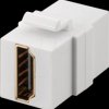 90856 Keystone module HDMI™-A female / female, flush, white