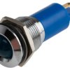 Lampka kontrolna do montażu panelowego 115V dc, niebieska 16mm LED Chrom Końcówka lutownicza RS PRO