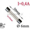 0,4A bezp. powolny szklany 6,3x32mm