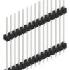 Pin header, 15 pole, pitch 2.54 mm, straight, black, SL1323515Z