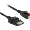 Delock Kabel USB USB 2.0 Wtyczka zasilania USB 24V, Wtyczka zasilania USB 24V 8pol. 2.00 m czarny 85478