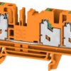 Through terminal block, snap-in, 4.0 mm², 32 A, 8 kV, orange, 3023550000