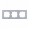 Ramka potrójna Srebrny KARELL K103/10E EXEN