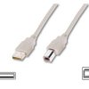 Kabel połączeniowy USB 2.0 Typ USB A/USB B, M/M beżowy 3m AK-300102-030-E