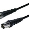 Coaxial cable, BNC plug (straight) to BNC jack (straight), 50 Ω, RG-58C/U, grommet black, 5 m, 0401246