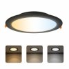 Oprawa podtynkowa downlight LED, 24W, 2270lm, IP20, CCT, okrągła, czarna, ALEXIS HOROZ