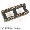 IC Socket 22-pin DIP turned pin (W30522RC) - Winslow