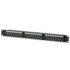 Patch Panel 1U STP 24x RJ45 Cat6 Czarny z Tacką