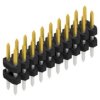 Pin header, 20 pole, pitch 2 mm, straight, black, 10063008