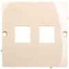 Simon Basic Pokrywa gniazda teleinformatycznego podwójnego 2xRJ Keystone płaska beżowa BMGK1P/12