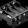 Holder for 8 Mignon batteries (AA), push-button