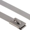 Opaska kablowa długość 360 mm szerokość 7.9 mm Metaliczny RS PRO Stal nierdzewna 316 538 °C -80 °C