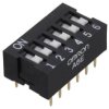 Przełącznik DIP-SWITCH Ilość sekcji 6 ON-OFF 0,025A/24VDC A6E-6101-N