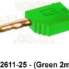 Banana plug - 2mm Green male (22.2611-25) - Multi-Contact