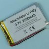 2700mAh 3,7V Li-PO 2-PIN 82x50x7mm TYP-2