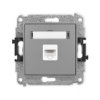 ICON Mechanizm gniazda komputerowego pojedynczego 1xRJ45 kat.5e 8-stykowy szary mat 27IGK-1 KARLIK