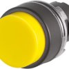 Pushbutton, unlit, groping, waistband round, yellow, front ring black, mounting Ø 22.3 mm, 46-2131.1240.000
