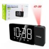 Radiobudzik cyfrowy LED z projektorem GreenBlue,radio FM, alarm, zegar 12/24, zasilanie USB 5V DC + CR2032, GB172