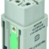 Socket contact insert, 3A, 5 pole, equipped, spring connection, with PE contact, 09120052734