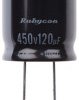 Kondensator 120μF 450V dc Radialny, Otwór przelotowy Rubycon roztaw: 7.5mm 18 (Dia.) x 31.5mm