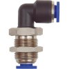 L Schott connection, 10 bar, plastic/brass, nickel-plated, for hose, 109090