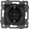 Gniazdo pojedyncze 2P+Z SCHUKO MODERN-Q, 16A-250V~, czarne