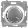 AS Ściemniacz przyciskowo-obrotowy /żarowy i halogenowy/ srebro ŁP-8G/m/18