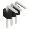 Pin header, 3 pole, pitch 1.27 mm, angled, black, 10060908