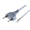 Power cord, Europe, plug type C, straight on open end, H03VVH2-F2x0.75 mm², gray, 1.5 m, 0L06600