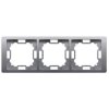 BASIC NEOS stal inox BMRC3/21 Ramka 3-kr. KONTAKT