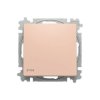 Łącznik schodowy z klawiszem, IP44 ZONI pudrowy beżowy 3559T-A06940 242 2CHT590694A6242