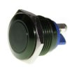 16mm Anti-vandal Metal Push Button - Dark Green