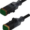 Connection cable, socket, 2 pole, straight to openend, 2m
