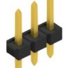 Pin header, 3 pole, pitch 2.54 mm, straight, black, 10058281