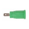 Gniazdo panelowe bezp. 4mm wcisk. SEPB1773-GN 24A CATII 1,5kV zielony