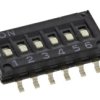 Przełącznik DIP 6-pozycyjny 6P SMD 25 mA przy 24 V DC -20 → +70°C
