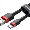 BASEUS Kabel USB 3.0 typ-C / A (wtyk / wtyk) Quick Charge 3.0 czarno-czerwony 1m