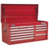Sealey AP41149 Topchest 14 Drawer with Ball Bearing Runners Heavy-duty - Red