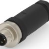 Circular connector, 3 pole, screw connection, screw locking, straight, T4111002031-000