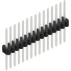 Pin header, 15 pole, pitch 1.27 mm, straight, black, 10060633